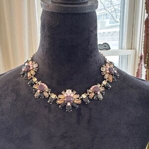 Banana Republic Black and Pink Gem Necklace